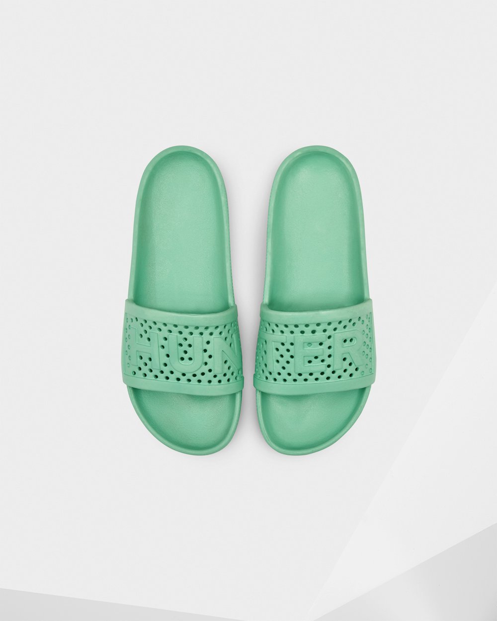 Womens Hunter Slides Green - Original Lightweight Moulded - 2349810-EM